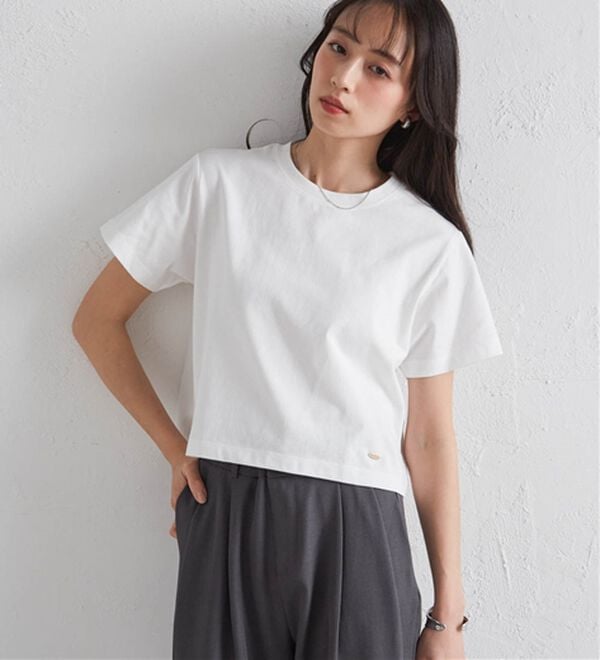 RANAN（ラナン）の「【5つの機能付】ひんやり着回し抜群ベーシックＴシャツ＜選べる着丈＞（Tシャツ）」｜詳細画像