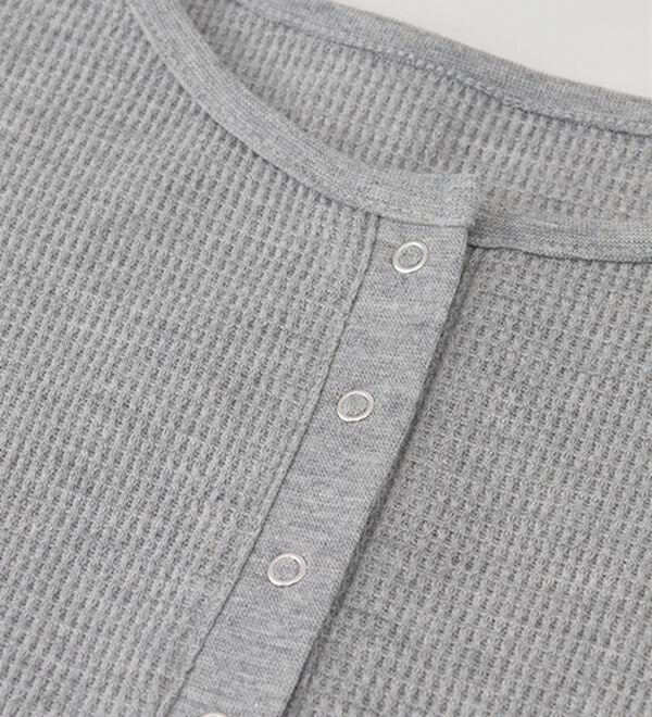 RANAN（ラナン）の「ヘンリーネックワッフルロンＴ（カットソー）」｜詳細画像