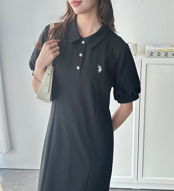 GeeRA（ジーラ）の「【Ｕ．Ｓ．ＰＯＬＯＡＳＳＮ】ポロ衿ワンピ―ス（その他ワンピース）」｜詳細画像