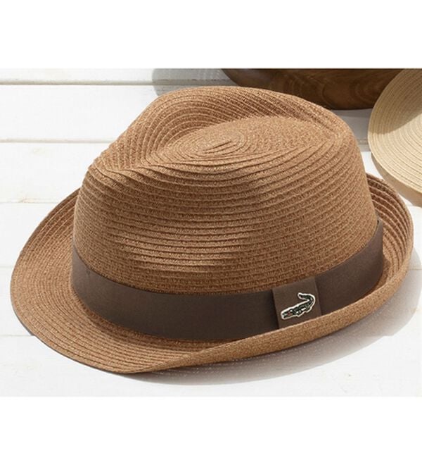 「＜クロコダイル＞洗濯機で洗える！ブレードハット（メンズ帽子）」｜ベージュ