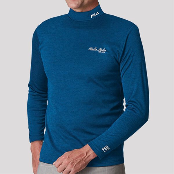 「≪ＴＶ限定★≫＜フィラ＞まさに画期的！防風アクティブハイネック（メンズ肌着・インナーウェア）」｜杢ネイビー