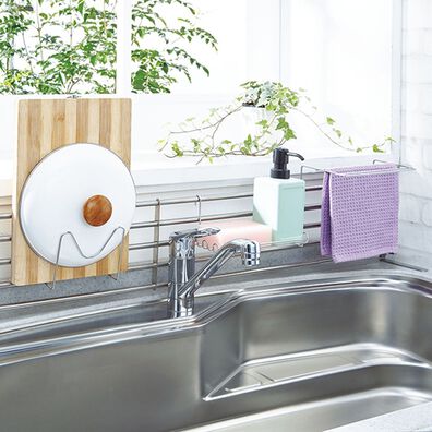 iellio（イエリオ）の「シンク奥収納スタンド（水まわり・コンロまわり用品）」