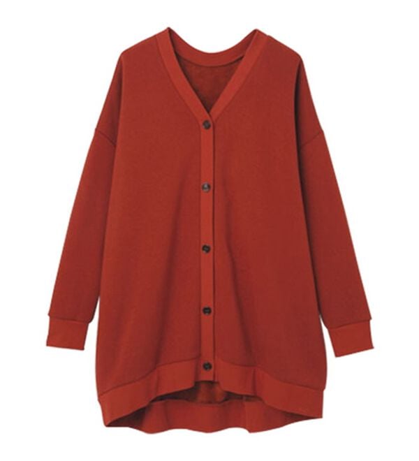 RANAN（ラナン）の「【吸湿発熱】裏シャギー２ＷＡＹカーディガン（カットソー）」｜詳細画像