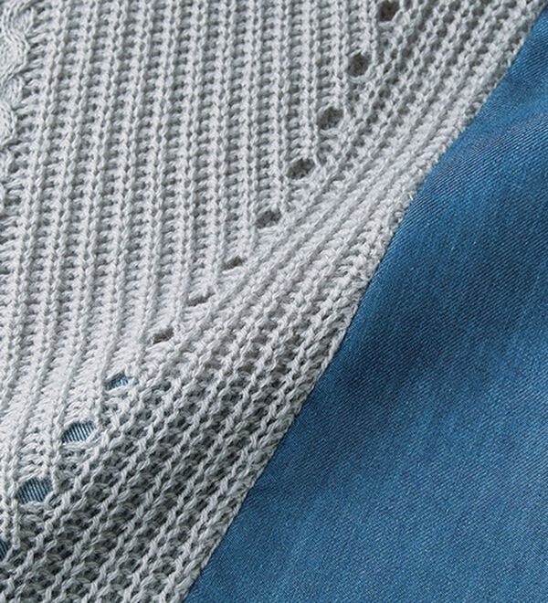 ルフラン（ルフラン）の「デニム切替ニットチュニック（チュニック）」｜詳細画像