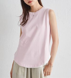 RANAN（ラナン）の「＜BC＞綿100％ひんやりタンクトップ（カットソー）」｜ピンク