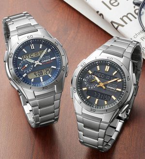 カシオ　リニエージ　腕時計　電波ソーラー　アナログ　デジタル　メンズ LINEAGE カシオ リニエージ 電波 ソーラー チタン 腕時計 メンズ