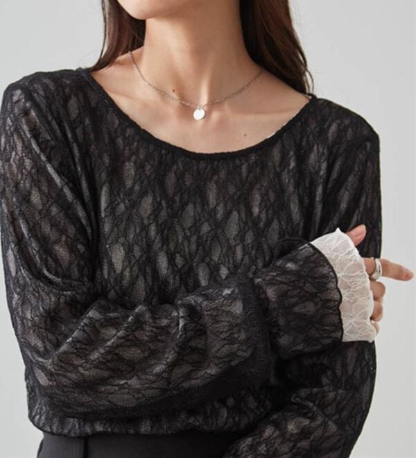 RANAN（ラナン）の「リバーシブルシアーレースＴ（カットソー）」｜詳細画像