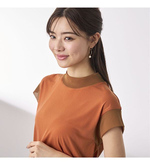 BELLUNA（ベルーナ）の「脱Ｔシャツ！チュールデザイントップス（カットソー）」｜詳細画像