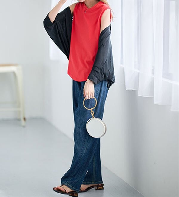 RANAN（ラナン）の「ひんやり！＜BC＞綿100％タンクトップ【選べる着丈】（カットソー）」｜詳細画像