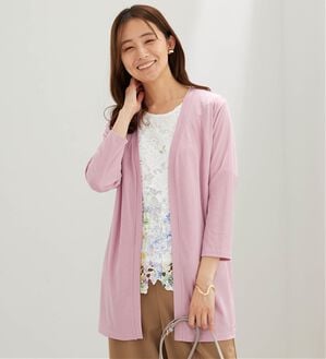 BELLUNA（ベルーナ）の「彩り花柄レースカーディガンアンサンブル（アンサンブル）」｜ピンク