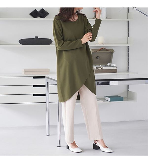 チュニック(131215) チュニック(131215) アシンメトリーフリルデザインチュニック