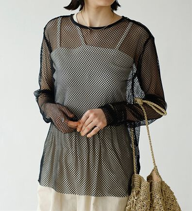 GeeRA（ジーラ）の「２ｗａｙメッシュカーディガン（ニットカーディガン）」