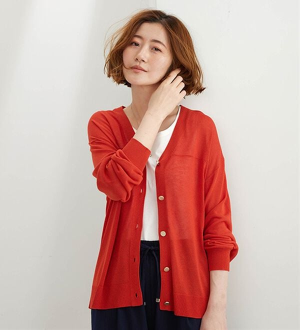 BELLUNA（ベルーナ）の「【快適Ｌａｂ．】シャリ冷！洗える多機能ニットカーディガン（ニットカーディガン）」｜詳細画像