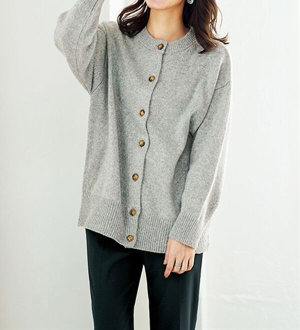 BELLUNA（ベルーナ）の「エコ素材ゆったりニットカーディガン（ニットカーディガン）」｜詳細画像