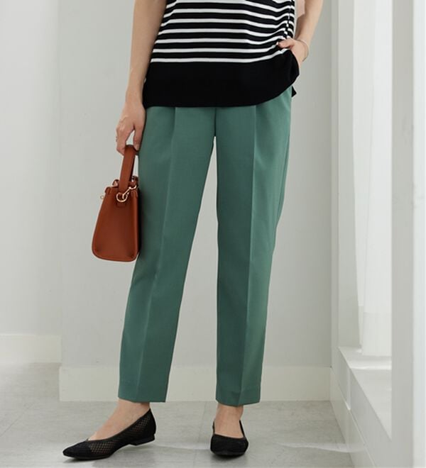 BELLUNA（ベルーナ）の「【選べる2丈】メランジストレッチ素材テーパードパンツ（テーパードパンツ）」｜詳細画像