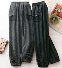 ルフラン（ルフラン）の「【２本組】暖かデザインパンツ＜ポリノア＞（フルレングスパンツ）」