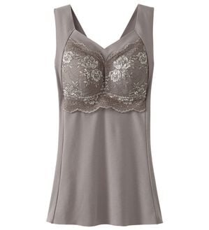 LAVIENNE（ラヴィエンヌ）の「楽なママお出かけカップ付インナー（ブラトップ・カップ付きインナー）」｜モカ