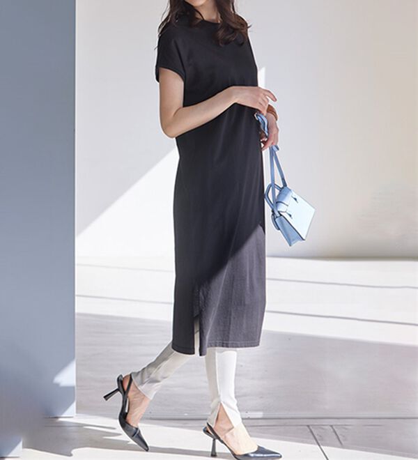 RANAN（ラナン）の「【レギンス付】＜ＢＣ＞綿１００％ひんやりワンピース（その他ワンピース）」｜詳細画像