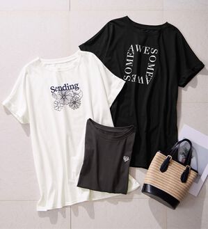 Viola e Viola（ヴィオラ エ ヴィオラ）の「【柄が選べる】大人の華やかプリントチュニックＴシャツ（チュニック）」｜詳細画像