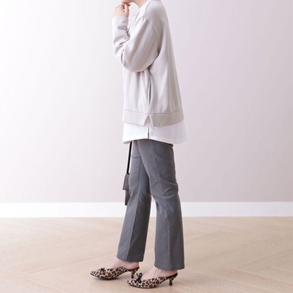 BELLUNA（ベルーナ）の「＜ＥＬＬＥ Ａｃｔｉｖｅ＞ロゴプリント重ね着風チュニック（チュニック）」｜詳細画像