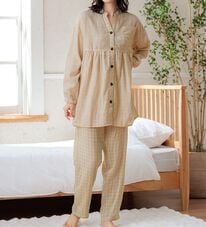 LAVIENNE（ラヴィエンヌ）の「綿１００％ふんわり可愛いダブルガーゼパジャマ（パジャマ・ルームウェア）」