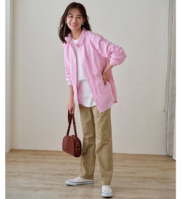 BELLUNA（ベルーナ）の「【ＰＯＬＯ　ＢＣＳ】オックス素材刺しゅうシャツ（シャツ）」｜詳細画像