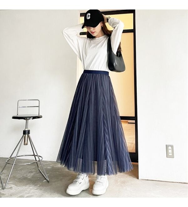 GeeRA（ジーラ）の「フレアーチュールロングスカート（ロングスカート）」｜詳細画像