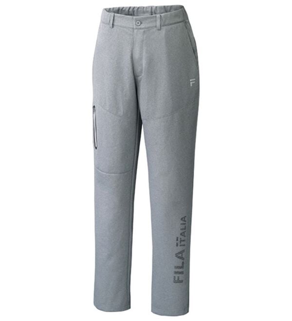「＜フィラ＞吸汗速乾杢調ストレッチパンツ（メンズフルレングスパンツ）」｜杢グレー