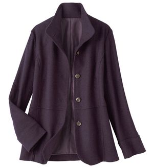 ルフラン（ルフラン）の「圧縮ニットのウール混ジャケット（その他ジャケット）」｜パープル