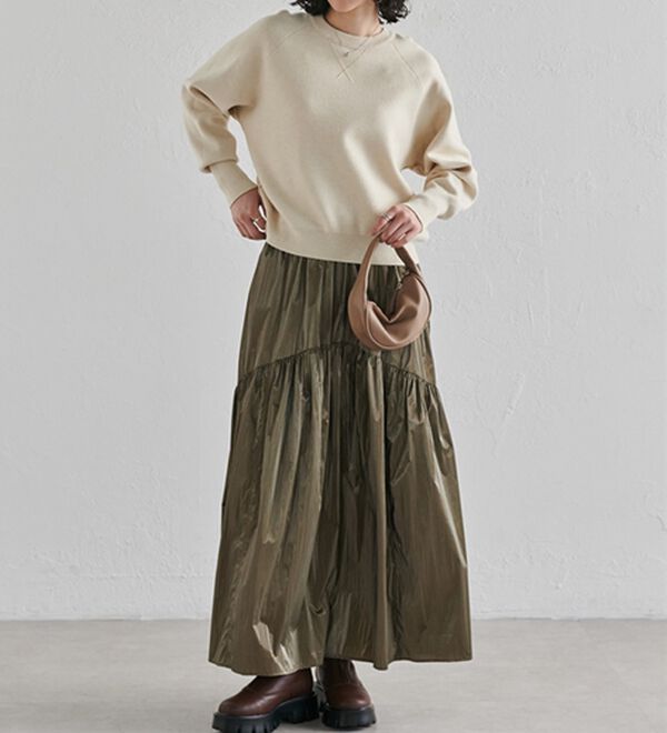 RANAN（ラナン）の「メタリックラウンドティアードスカート（ロングスカート）」｜詳細画像