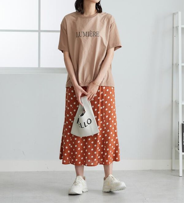 BELLUNA（ベルーナ）の「異素材切替ロゴプリントプルオーバー（カットソー）」｜詳細画像