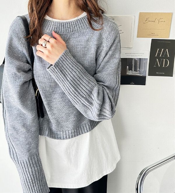 GeeRA（ジーラ）の「ショート丈オフショルニット（ニット・セーター）」｜詳細画像