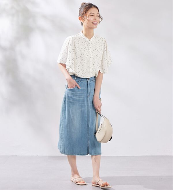 Viola e Viola（ヴィオラ エ ヴィオラ）の「プリントフレア袖ブラウス（ブラウス）」｜詳細画像