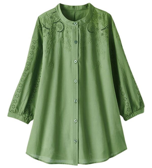 BELLUNA（ベルーナ）の「上品花柄刺しゅうブラウス（ブラウス）」｜詳細画像