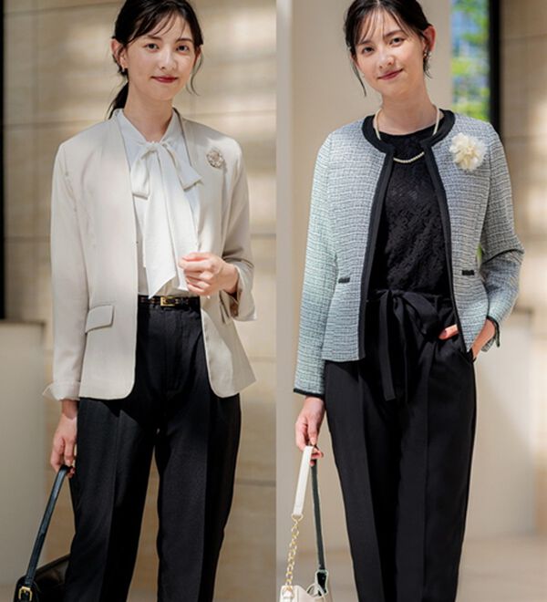 GeeRA（ジーラ）の「【5点セット】〈テーパードパンツ〉２ジャケット５点セットスーツ（パンツスーツ）」｜詳細画像