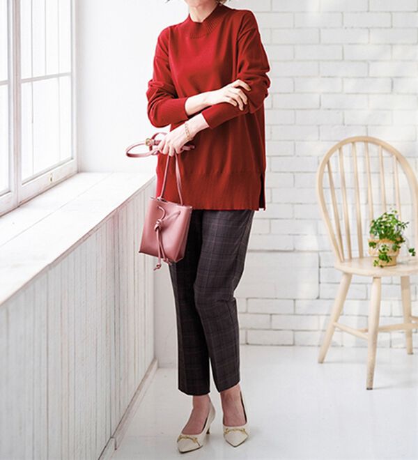 BELLUNA（ベルーナ）の「もちもち素材ハイネックニットプルオーバー（ニット・セーター）」｜詳細画像