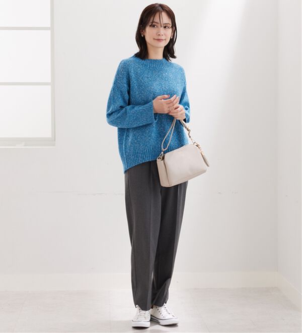 BELLUNA（ベルーナ）の「ミックス調ニットプルオーバー（ニット・セーター）」｜詳細画像