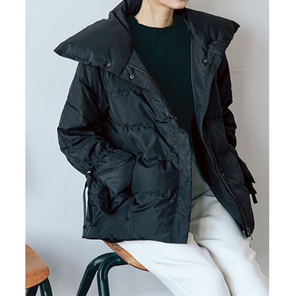 ロペ アンゴラ混 ビックカラーコート 4way ダウンライナー