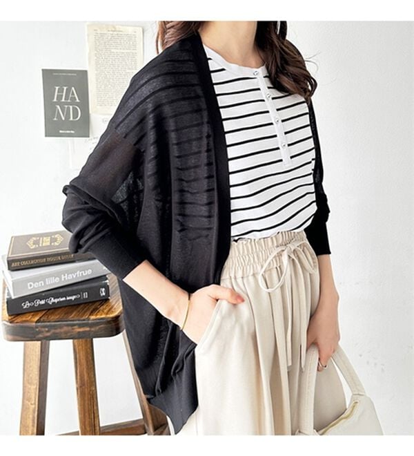 GeeRA（ジーラ）の「【冷房対策に】ひんやりUV対策！ドルマンカーディガン（ニットカーディガン）」｜詳細画像