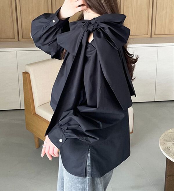 「【YOUING.】ショルダーリボンブラウス（ブラウス）」｜詳細画像