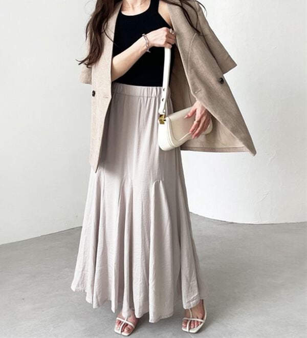 GeeRA（ジーラ）の「切替フレアーロングスカート（ロングスカート）」｜詳細画像