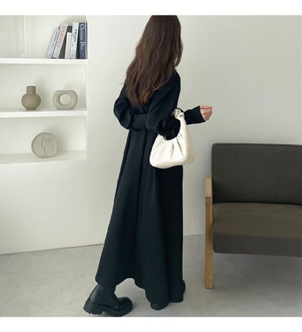 GeeRA（ジーラ）の「【再入荷】1枚で決まる！ハーフジップフレアワンピース（カットソーワンピース）」｜詳細画像