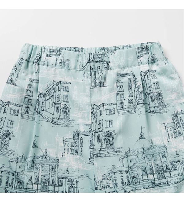 RANAN（ラナン）の「スカーフプリントセミワイドパンツ（フルレングスパンツ）」｜詳細画像