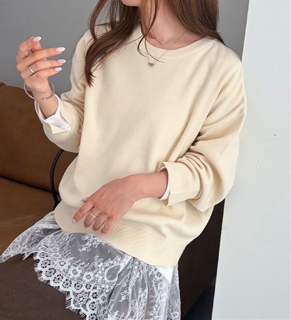 RANAN（ラナン）の「イレヘムレースドッキングロンＴ（カットソー）」｜詳細画像