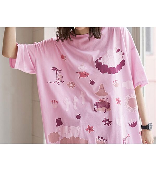 BELLUNA（ベルーナ）の「ムーミンプリントビックＴシャツ（Tシャツ）」｜詳細画像