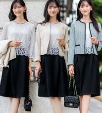 GeeRA（ジーラ）の「【2ツイードジャケット＆ワンピ】入卒式/セレモニー着回し3点セットワンピーススーツ（その他スーツ）」