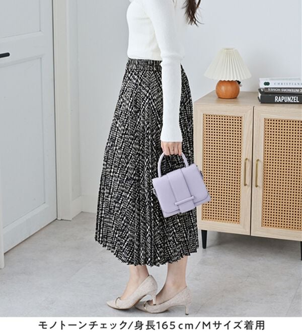 alotta（アロッタ）の「大人可愛いプリントプリーツスカート（ロングスカート）」｜詳細画像