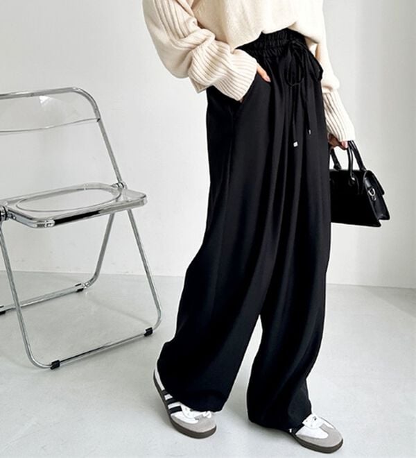 GeeRA（ジーラ）の「【体型カバー】上品なのにラクちんワイドパンツ（フルレングスパンツ）」｜詳細画像