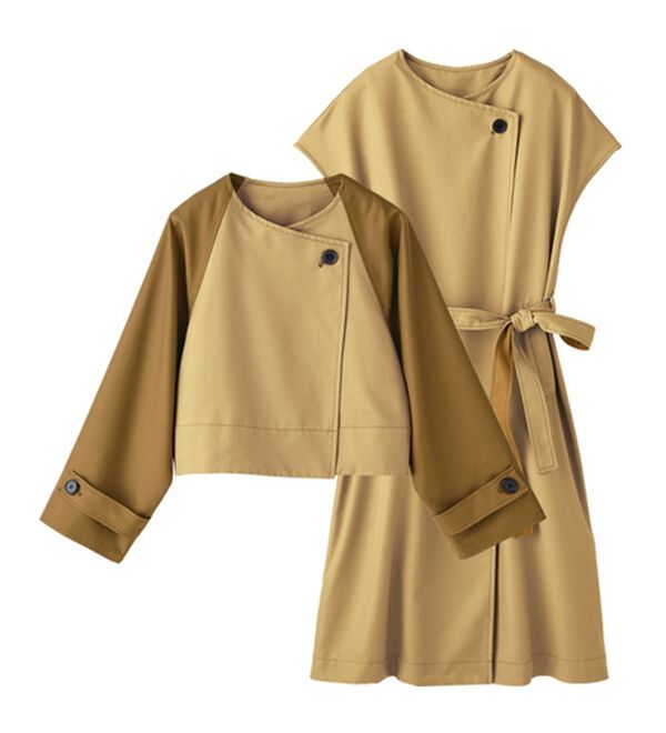 RANAN（ラナン）の「【2点セット】マルチウェイレイヤードコート（ロングコート）」｜詳細画像