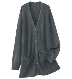 BELLUNA（ベルーナ）の「綿のように柔らかい！ベーシックカーディガン（ニットカーディガン）」｜杢グレー